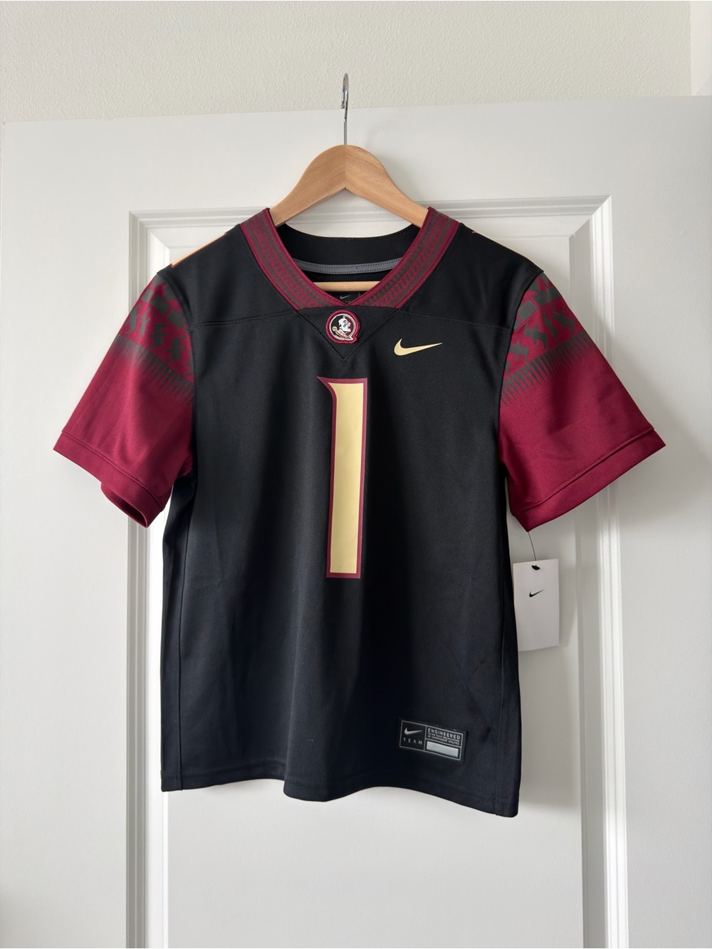 Nike Black & Garnet Florida State Football Jersey No. 1